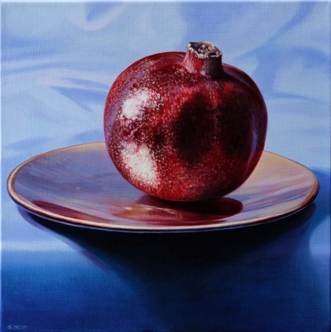 Sherrie Wolf (b. 1952)  Pomegranate (on gold plate), 2021