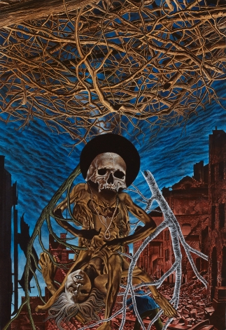 Eric Stotik (b. 1963)  Untitled LR370 (skull and sticks), 2020