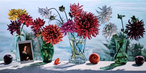 Sherrie Wolf (b. 1952)  Seaside Dahlias, 2020  oil on canvas
