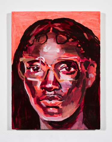 Elizabeth Malaska (b. 1978)  Girl (Pink & Red), 2020  flashe on canvas