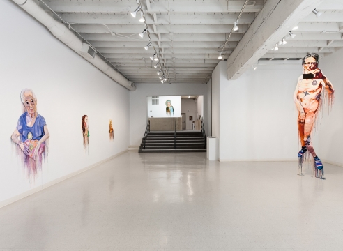Jo Hamilton - The Matriarchs, the Masked, and the Naked Man - Installation view - May 2019 - Russo Lee Gallery